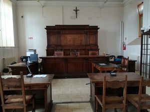 Aula delle udienze penali del Tribunale Urbino