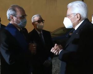 Paolini con Mattarella