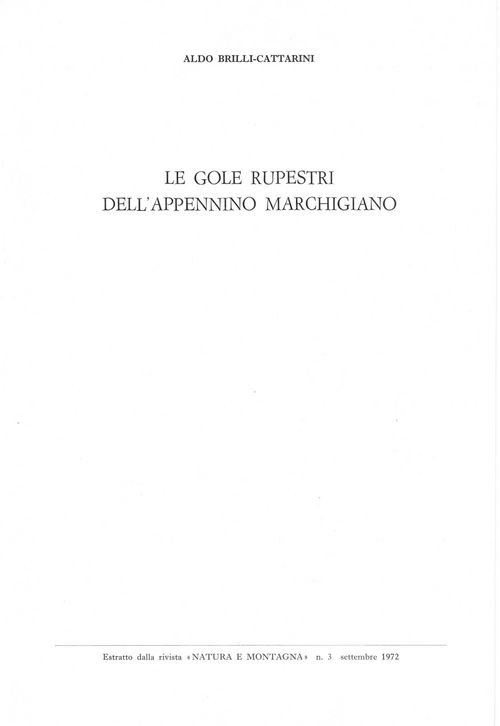 Copertina Le gole rupestri