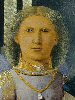 Angelo particolare Madonna di Senigallia