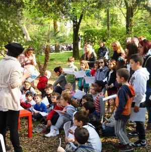 Un momento di Adotta Autore al Parco Molaroni