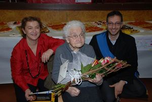 Elisa Bigini insieme a Ricci e Ciaroni