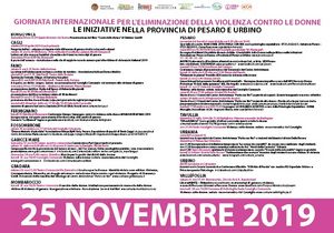 calendario 25 novembre 2019