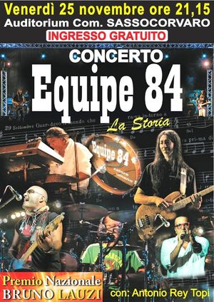 Locandina concerto gratuito Equipe 84