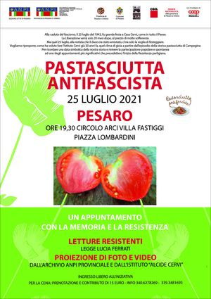 Pastasciutta antifascista luglio 2021